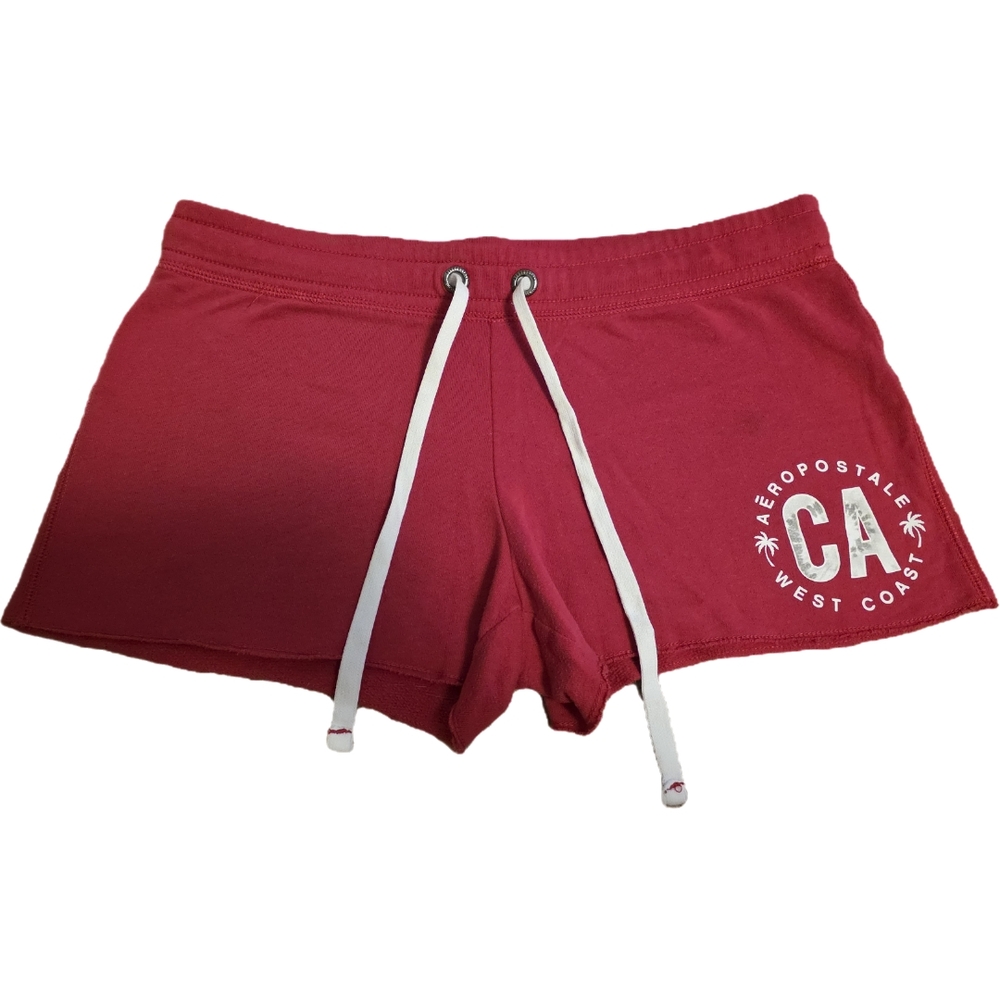 Aeropostale Red Athletic Shorts Relaxed Fit